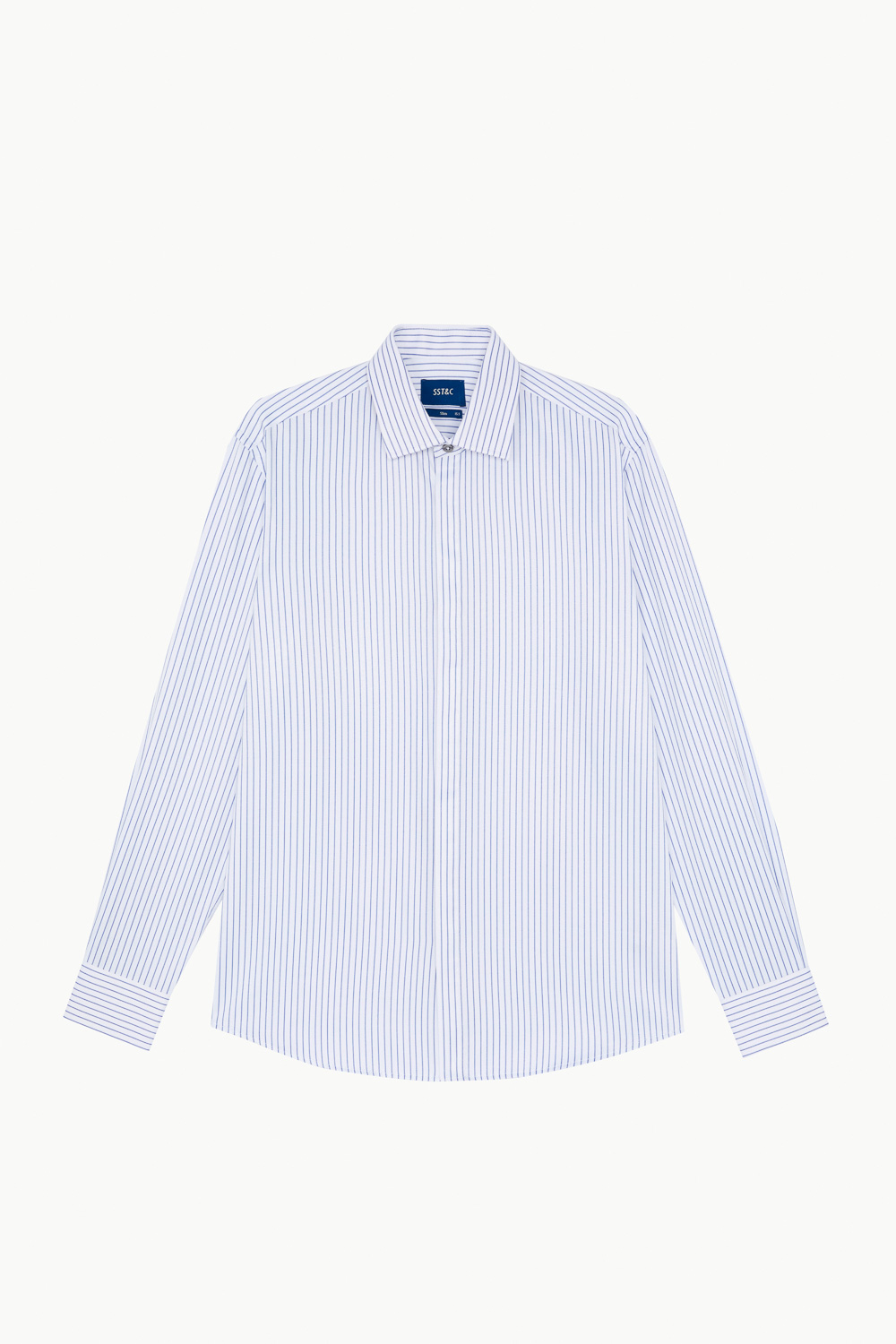 SST&C #Easycare  Blue and White Pinstripe Pattern Slim Fit Shirt | 0312211009  (Outlet)_7
