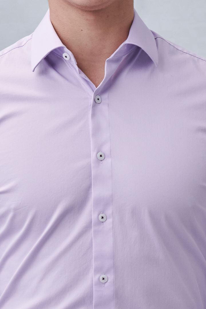 SST&C #Elastic Fit  Plain Purple Slim Fit Shirt | 0312211012  (Outlet)_5