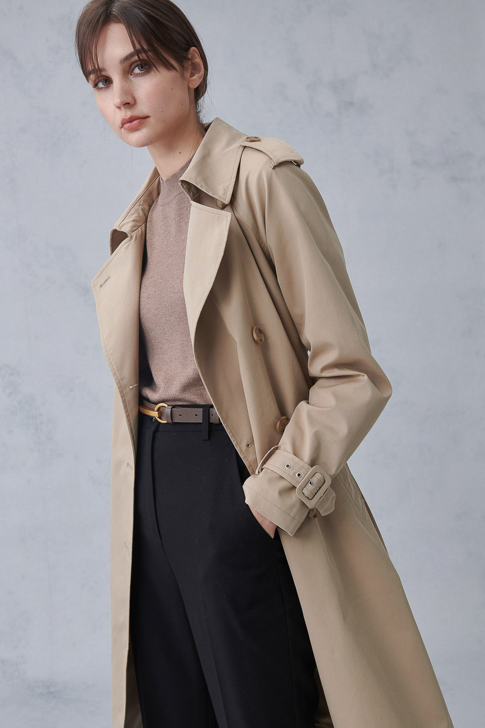 SST&C #Online Exclusive  Women'S Camel Design Half Turtleneck Sweater | 8662211001  (Outlet)_3