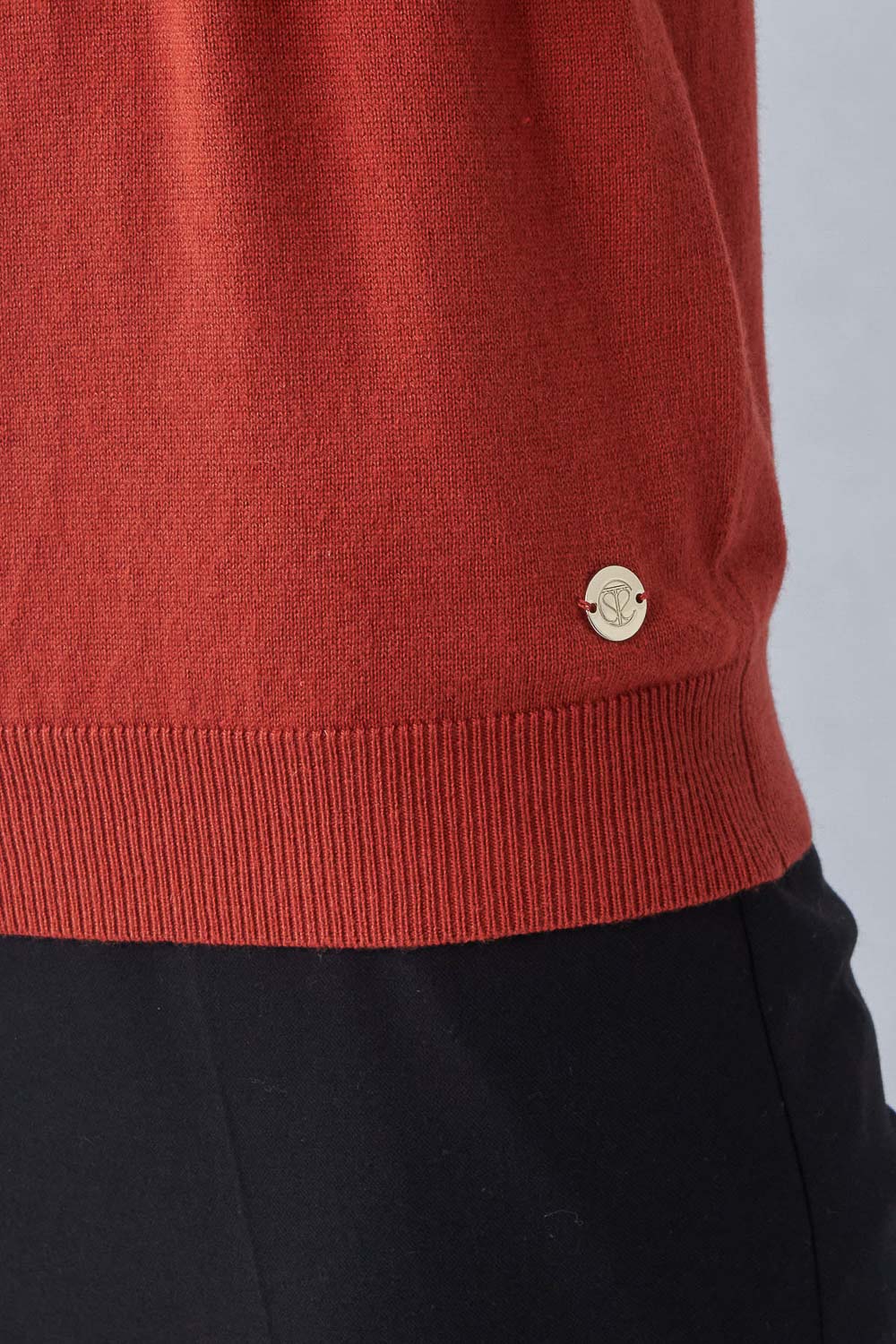 SST&C #Online Exclusive  Women’S Orange Red Design Half Turtleneck Sweater | 8662211003  (Outlet)_5