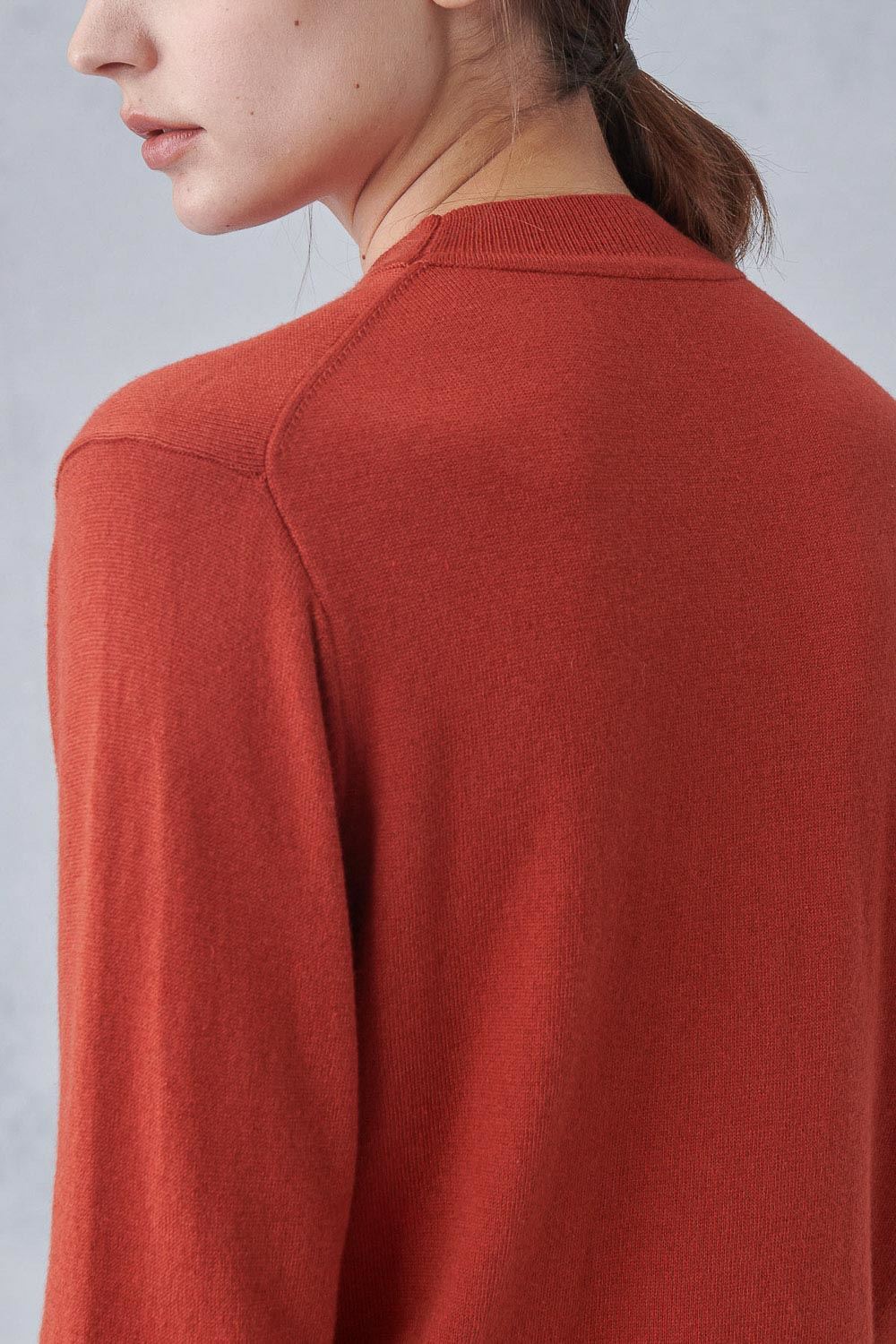 SST&C #Online Exclusive  Women’S Orange Red Design Half Turtleneck Sweater | 8662211003  (Outlet)_6