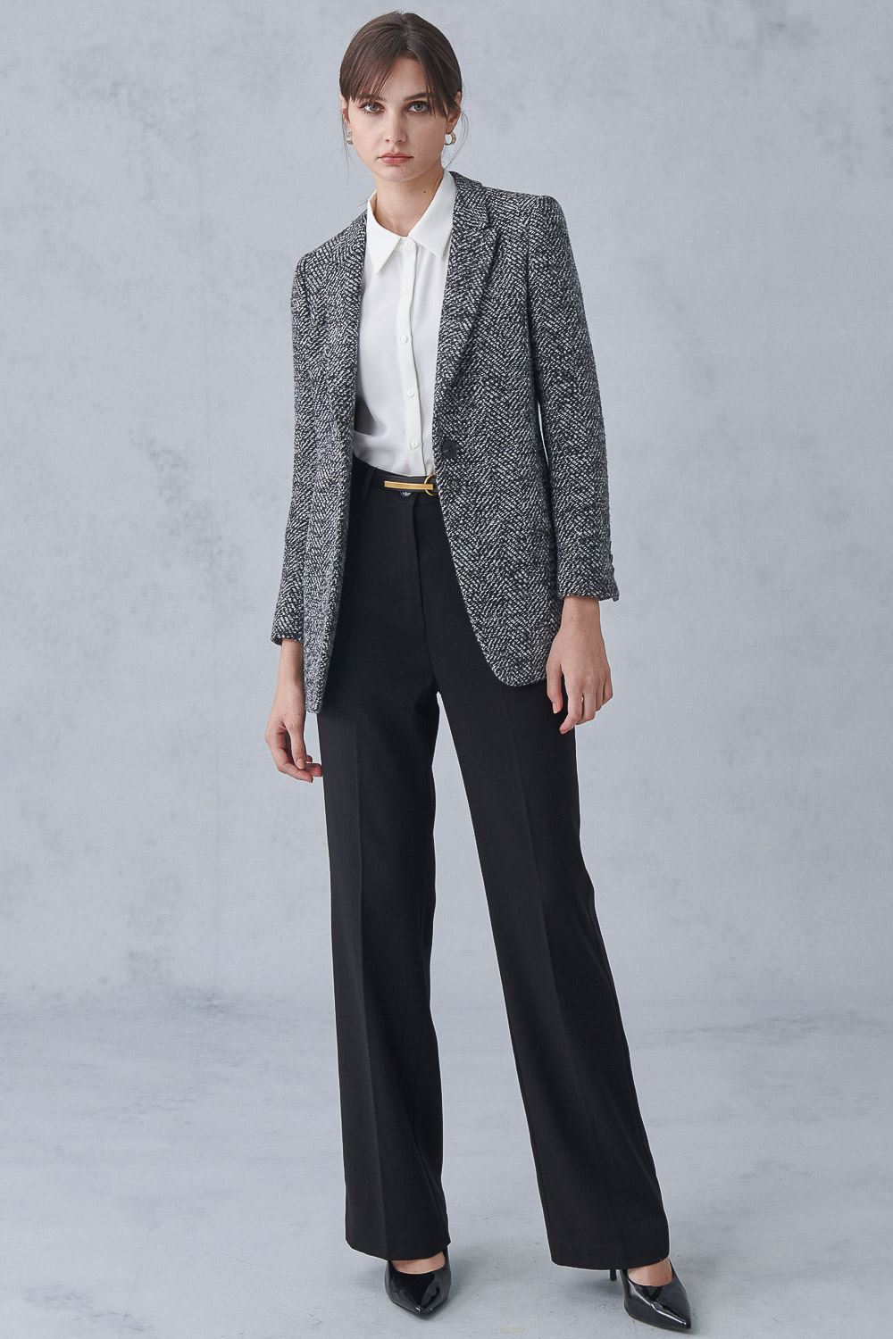 SST&C White Budding Contrast Patchwork Sleeve Top | 7662211003  (Outlet)_4
