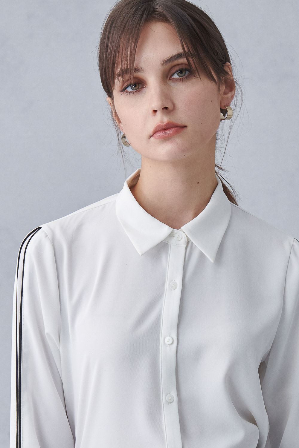 SST&C White Budding Contrast Patchwork Sleeve Top | 7662211003  (Outlet)_6