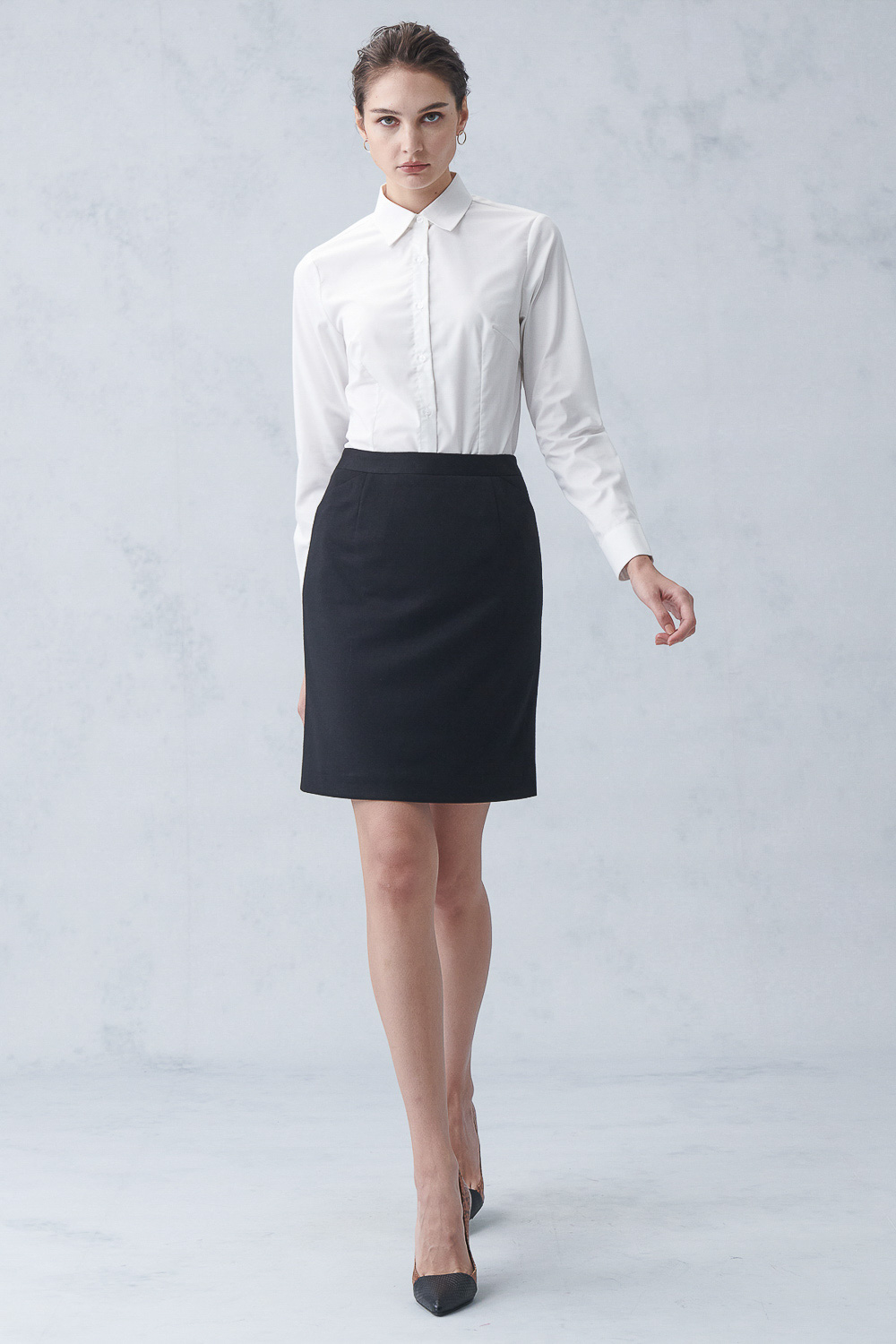 SST&C White Basic Slim Fit Shirt | 7562211001  (Outlet)_2