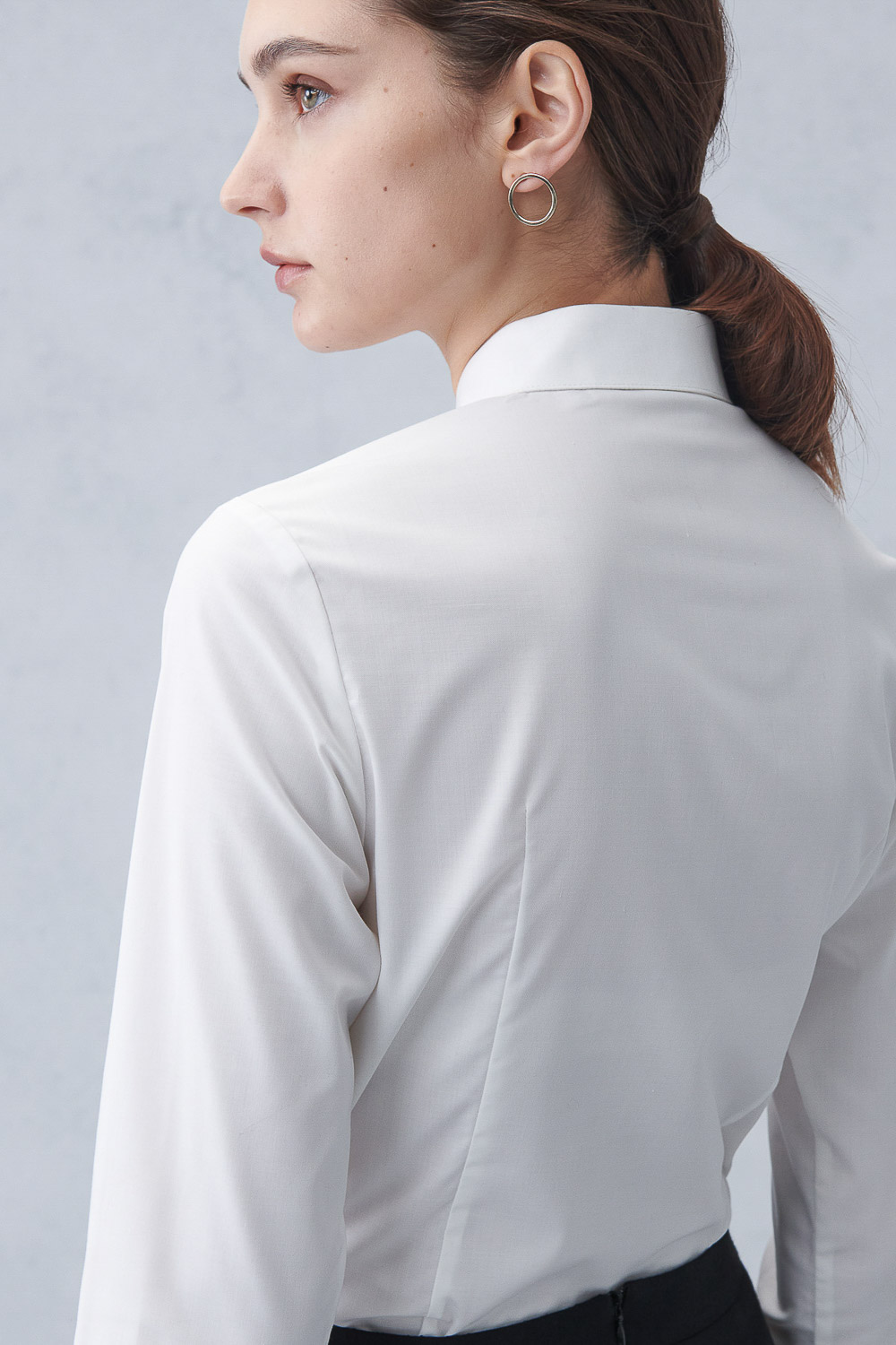 SST&C White Basic Slim Fit Shirt | 7562211001  (Outlet)_6