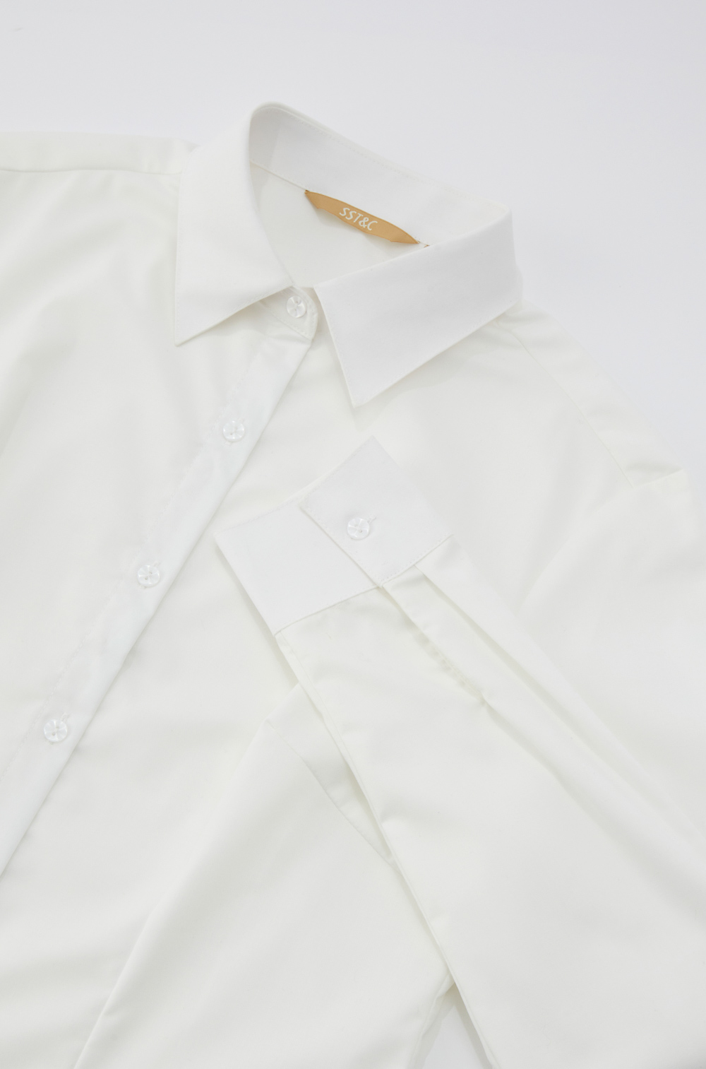 SST&C White Basic Slim Fit Shirt | 7562211001  (Outlet)_7