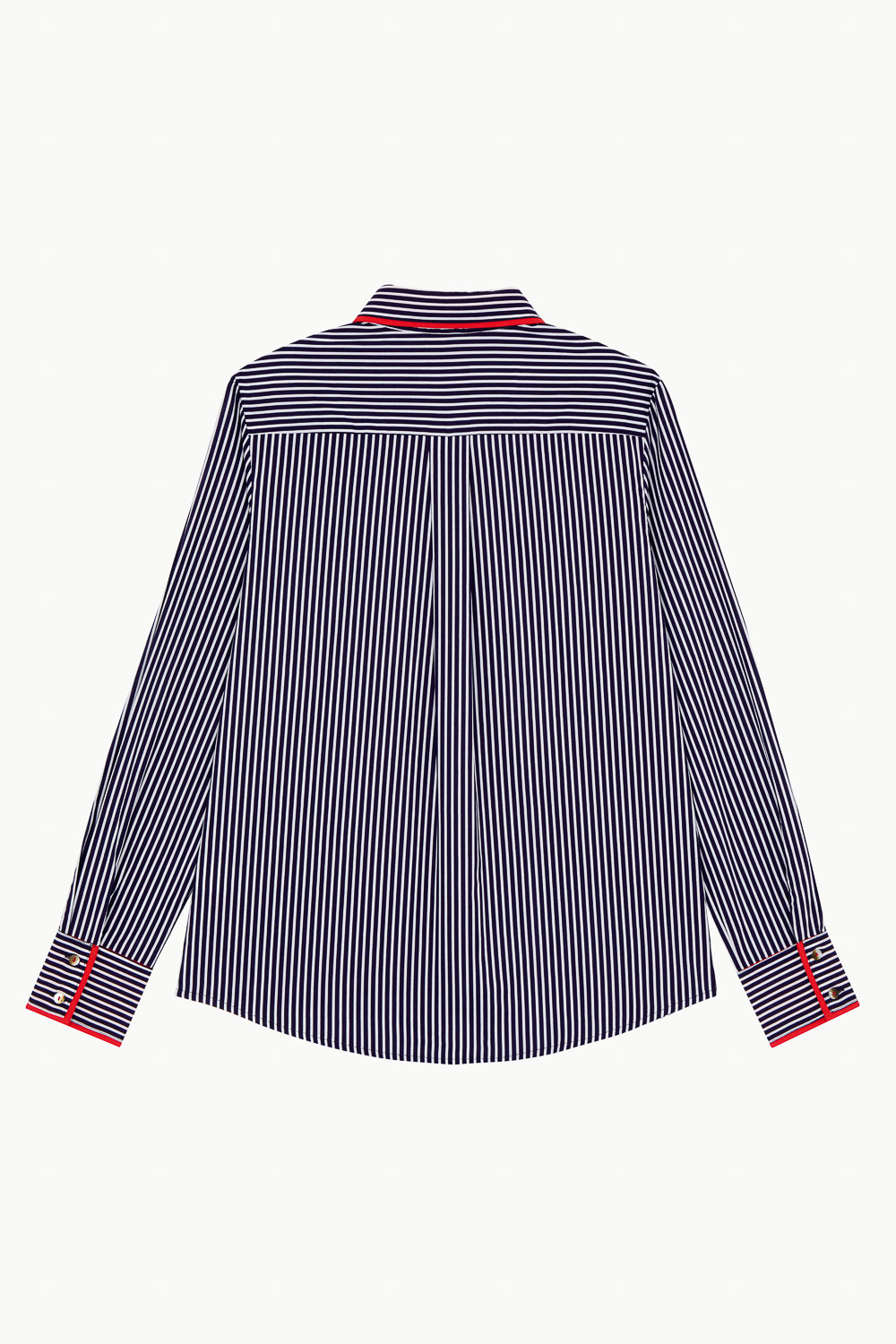 SST&C Classic Blue Straight Stripe Trim Shirt | 7562211005  (Outlet)_9
