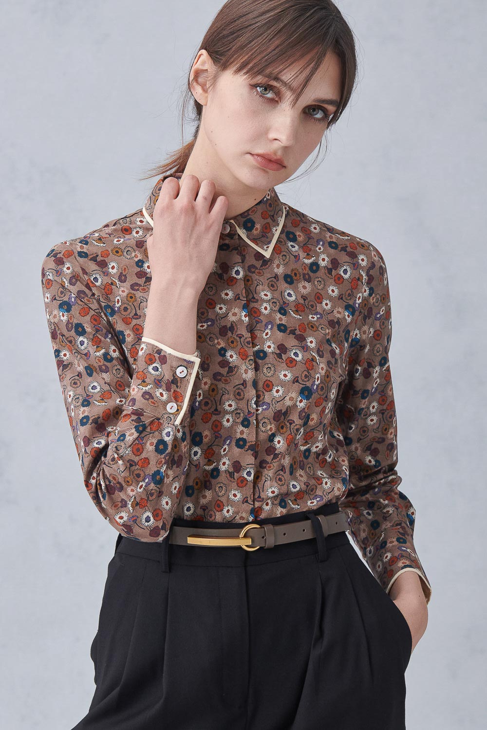 SST&C Daisy Print Trim Shirt | 7562211006  (Outlet)_0