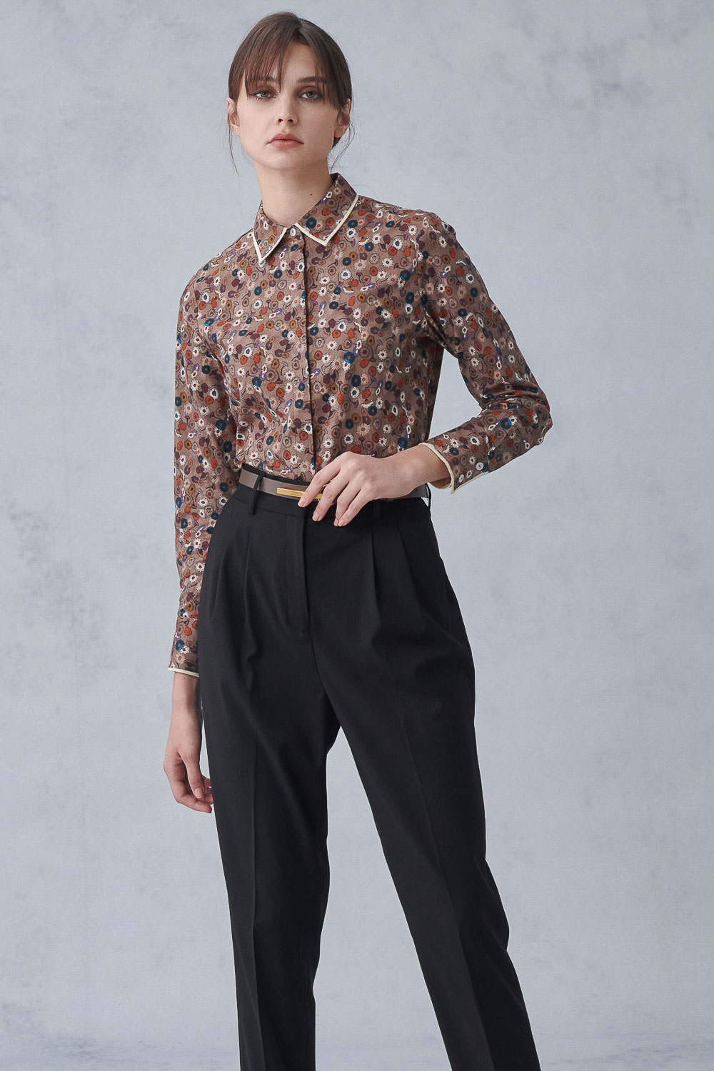 SST&C Daisy Print Trim Shirt | 7562211006  (Outlet)_1