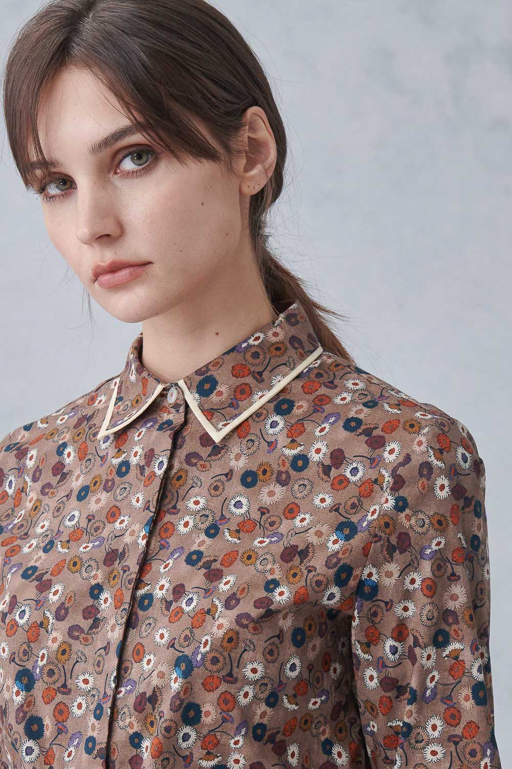 SST&C Daisy Print Trim Shirt | 7562211006  (Outlet)_5