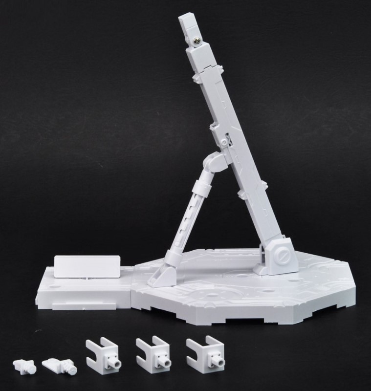 BANDAI 1/144 1/100 Action Base 1 鋼彈模型 地台型支撐架 腳架 白色 組裝模型_2