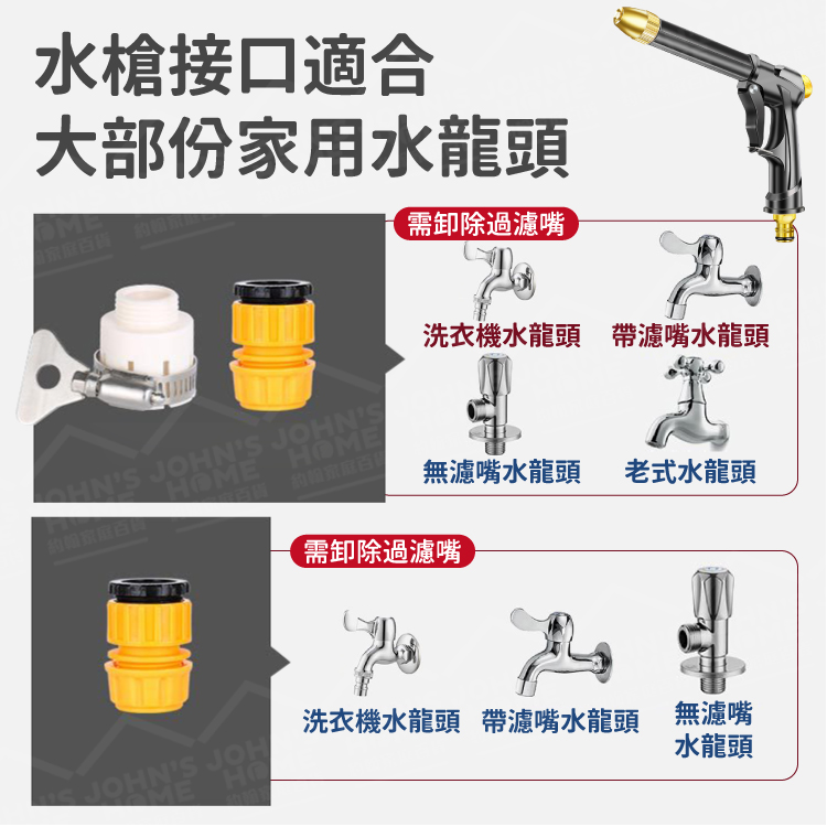 加粗長桿高壓水槍 多規格 洗車水槍 洗車器 洗車槍 澆花水槍 水槍套裝 沖洗水槍 清洗槍【ZT0103】《約翰家庭百貨_9