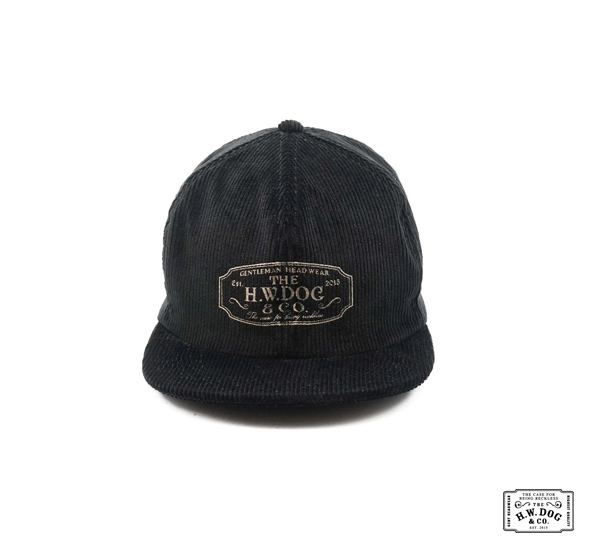 新品 h.w.dog TRUCKER CAP-B 黒レザー 黒タグ-