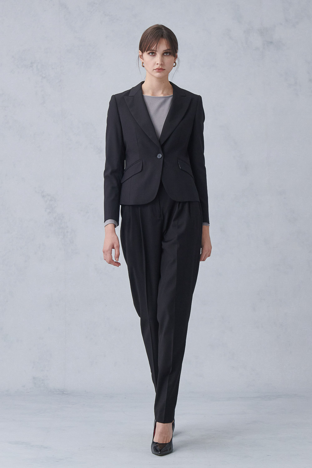 SST&C Black Short Sword Collar Suit Jacket | 7162211002  (Outlet)_2