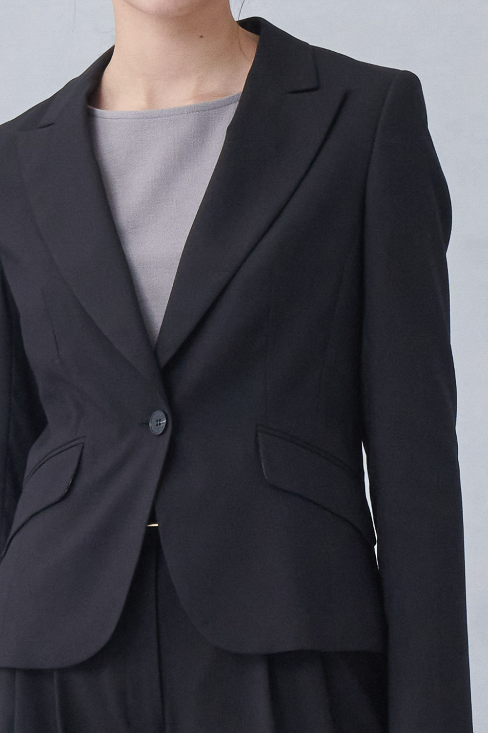 SST&C Black Short Sword Collar Suit Jacket | 7162211002  (Outlet)_5