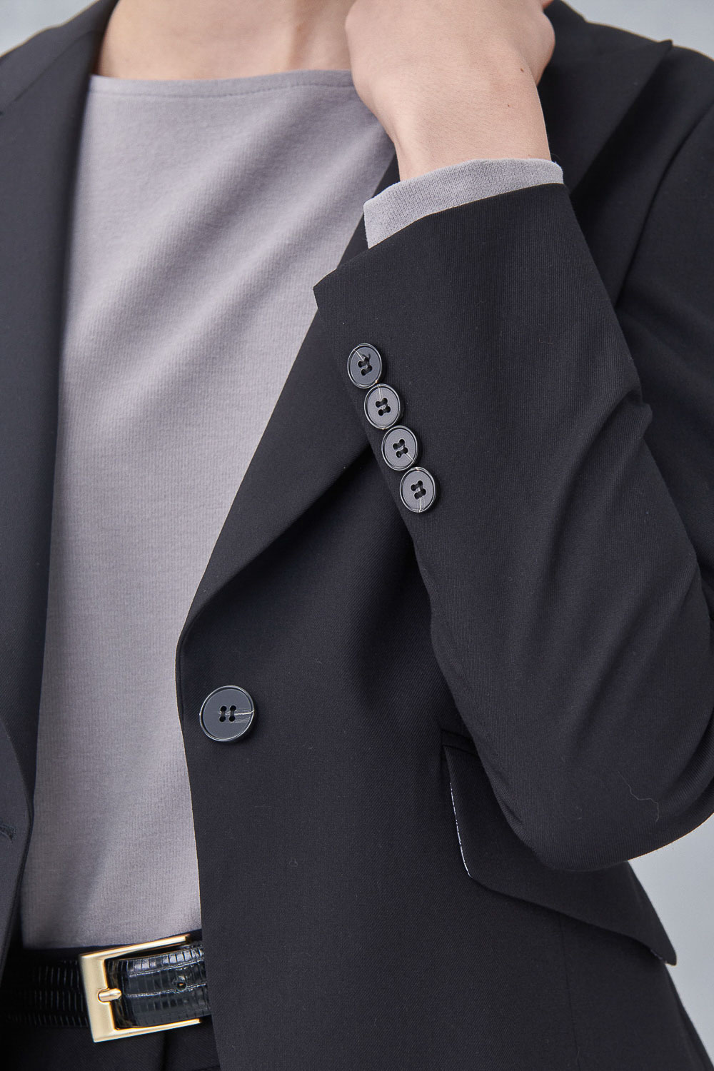 SST&C Black Short Sword Collar Suit Jacket | 7162211002  (Outlet)_6