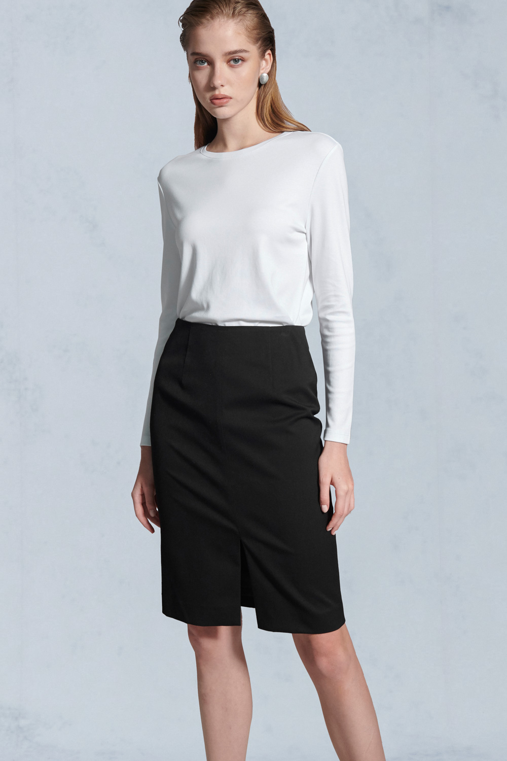 SST&C Black A-Line Skirt | 7462211002  (Outlet)_0