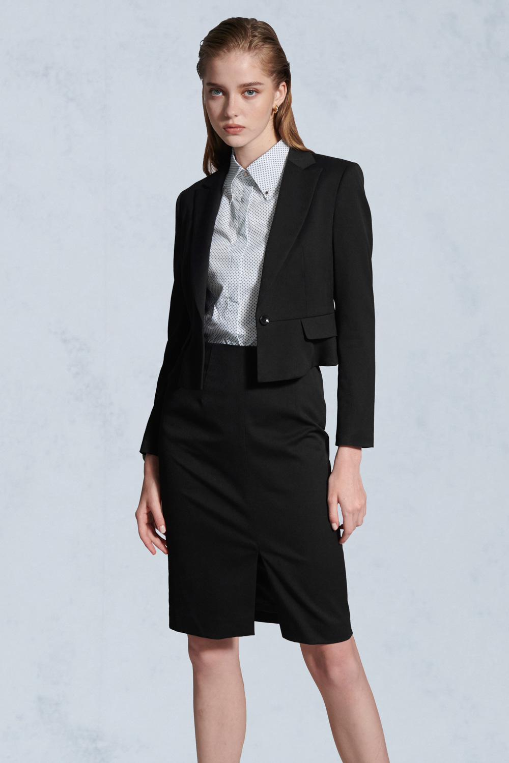 SST&C Black A-Line Skirt | 7462211002  (Outlet)_3