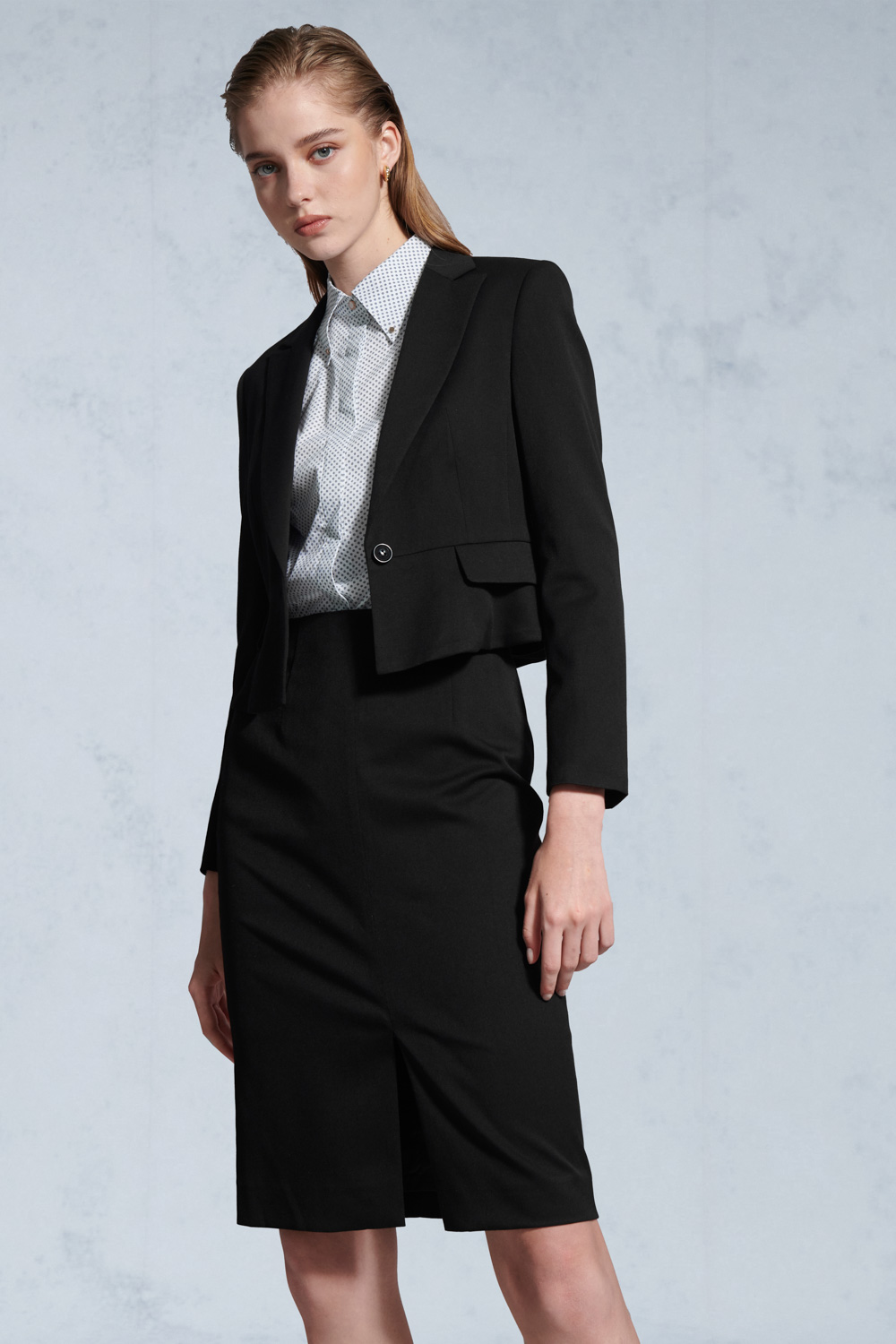 SST&C Black A-Line Skirt | 7462211002  (Outlet)_6