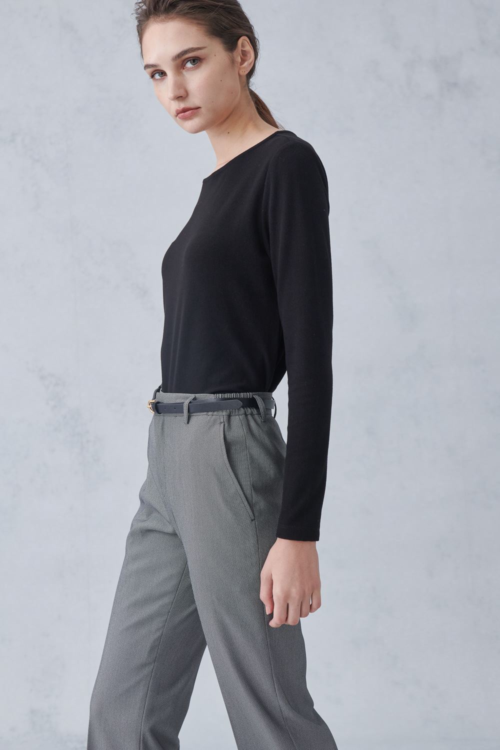 SST&C Gray Comfortable Straight Suit Trousers | 7262211005  (Outlet)_3