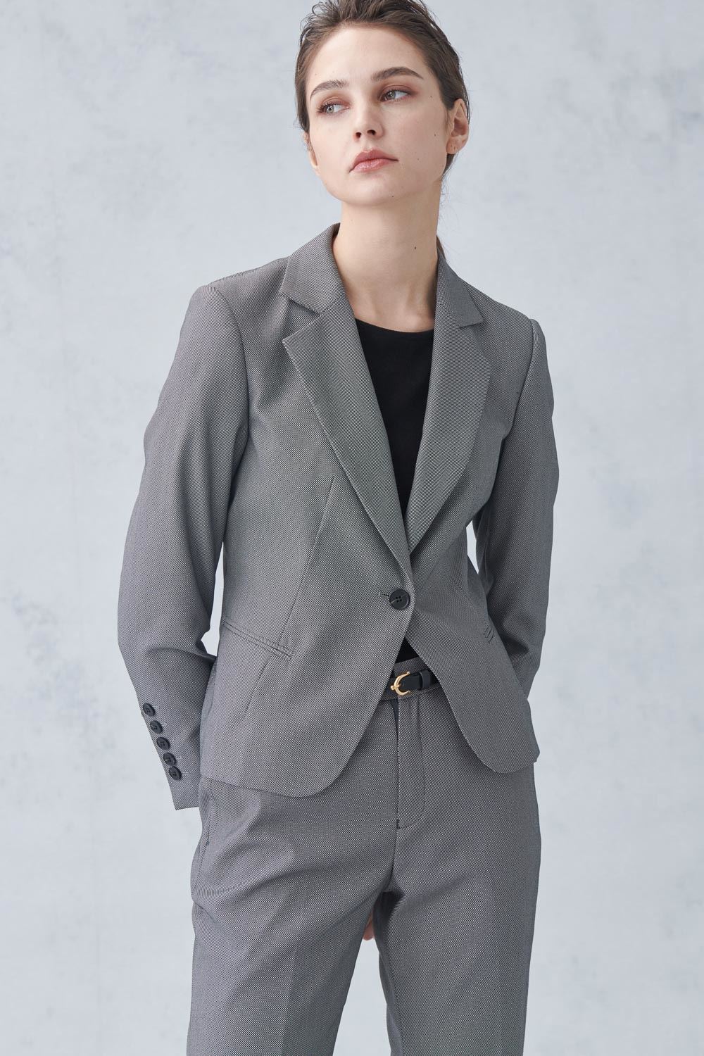 SST&C Gray Comfortable Straight Suit Trousers | 7262211005  (Outlet)_5