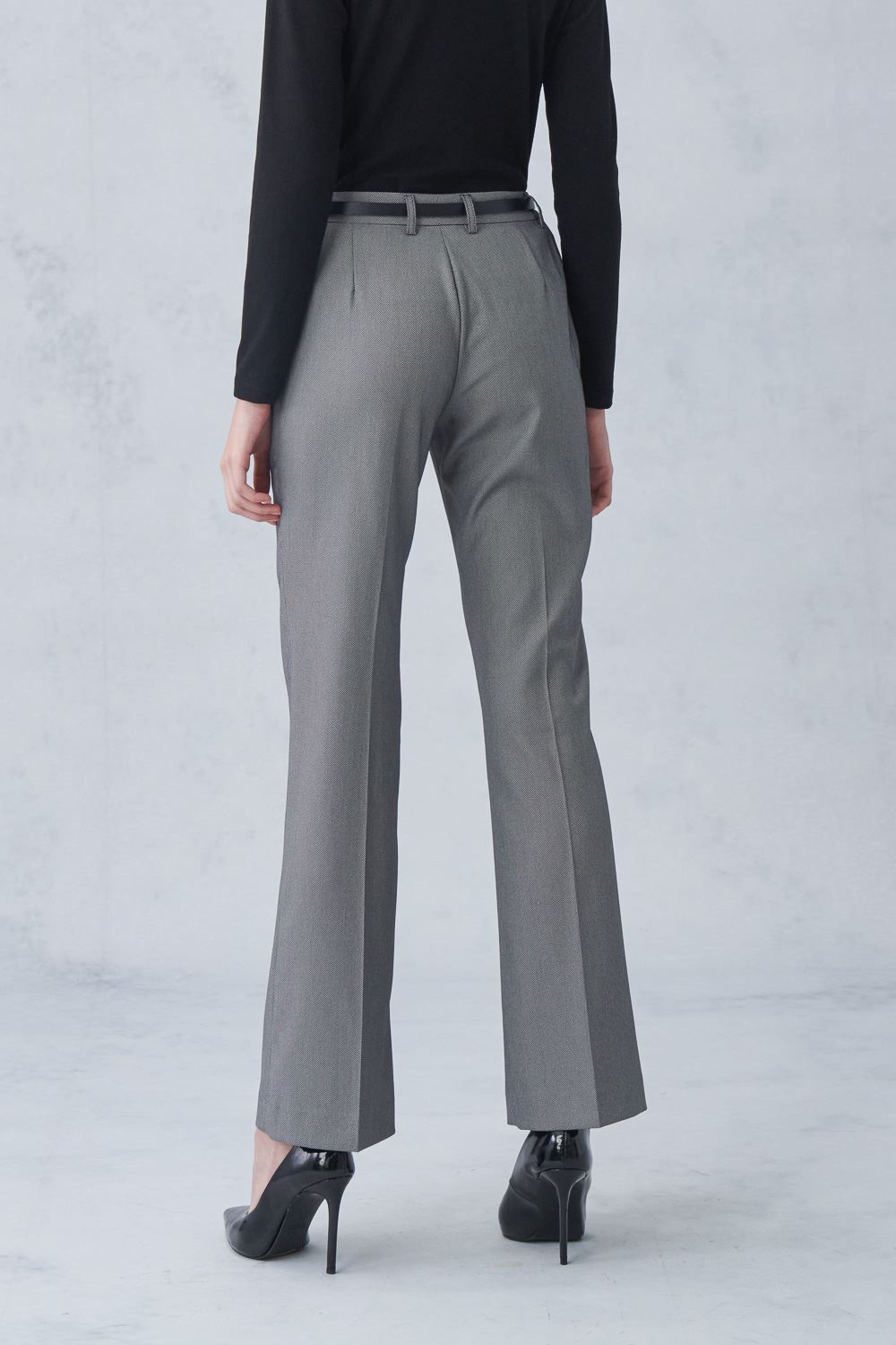 SST&C Gray Comfortable Straight Suit Trousers | 7262211005  (Outlet)_6
