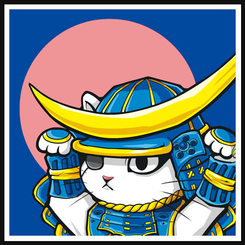 NEXTee KONEKO The Daimyo Masamune 伊達正宗 短袖T恤 白色＆黑色_0