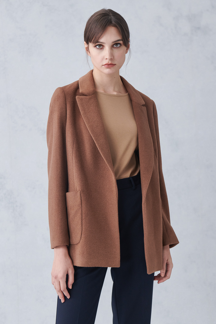 SST&C #Online Exclusive  Camel Strappy Short Coat | 8162210009  (Outlet)_1