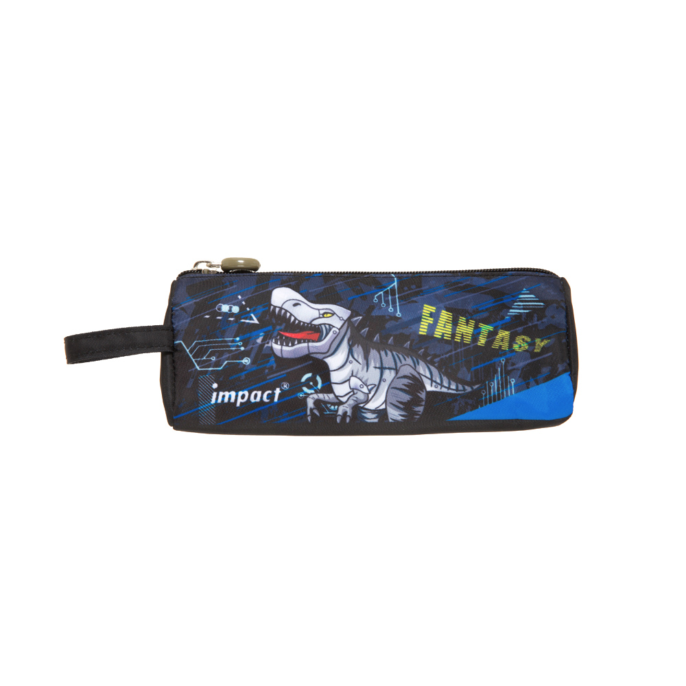 【IMPACT】兒童學用品 異想恐龍三角筆袋-黑色 IM00L11BK (IMKA)