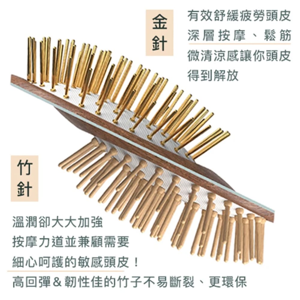 Uffy無非遠紅外線按摩梳-胡桃木金針_4