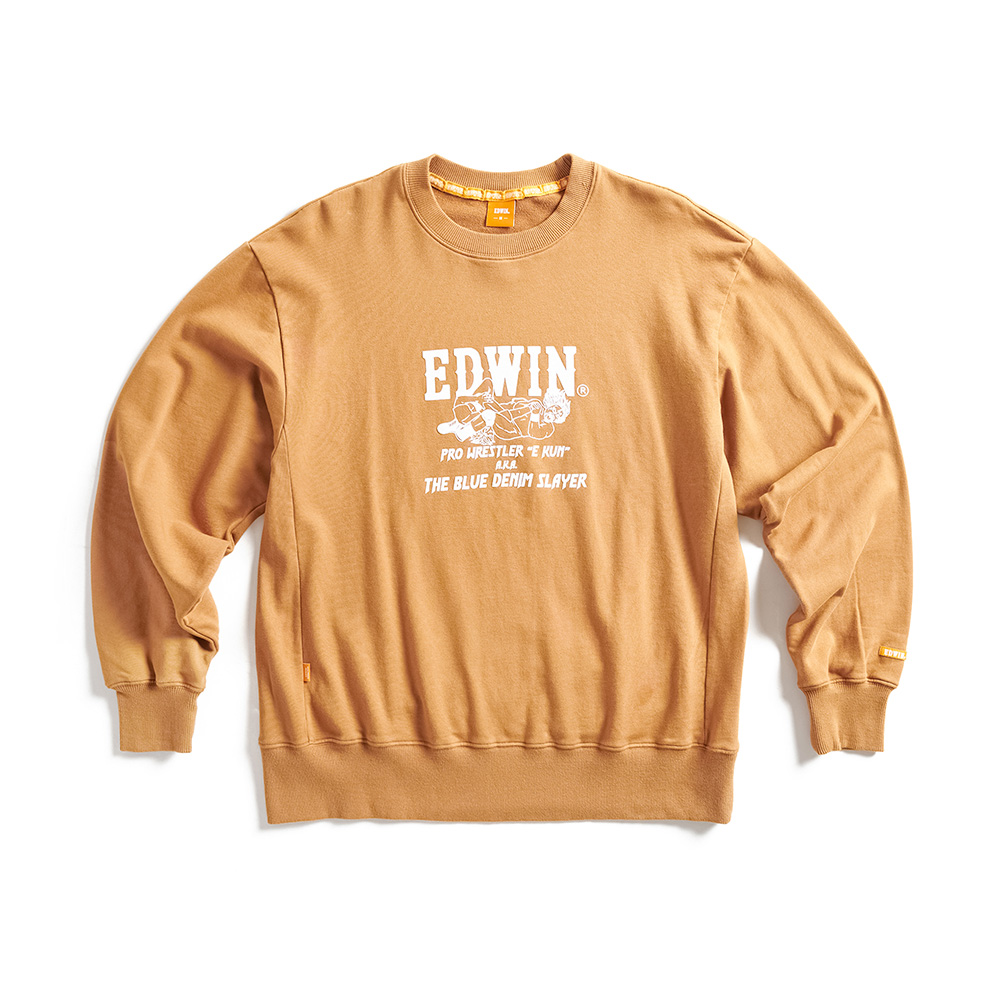 EDWIN｜橘標｜男裝｜摔角手E君寬版厚長袖T恤