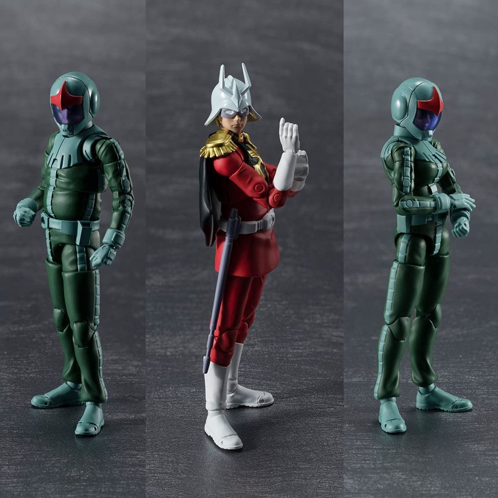 [特典版] Megahouse G.M.G 機動戰士鋼彈 吉翁公國軍04~06 標準服裝士兵&夏亞·阿茲納布爾 套組_1