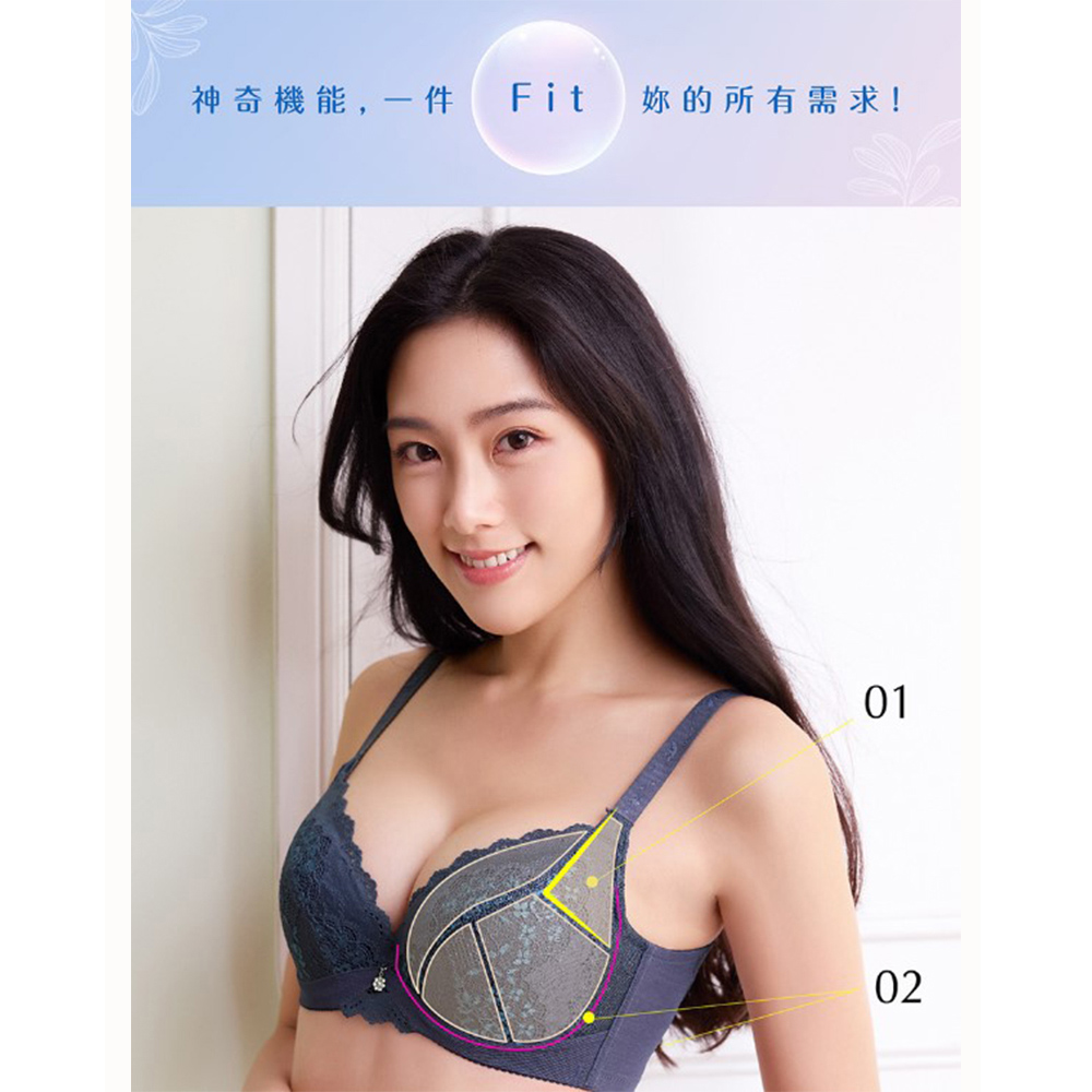 華歌爾-摩奇X-GOOD FIT系列 B-E罩杯內衣(星空藍) ZB4614ND_7