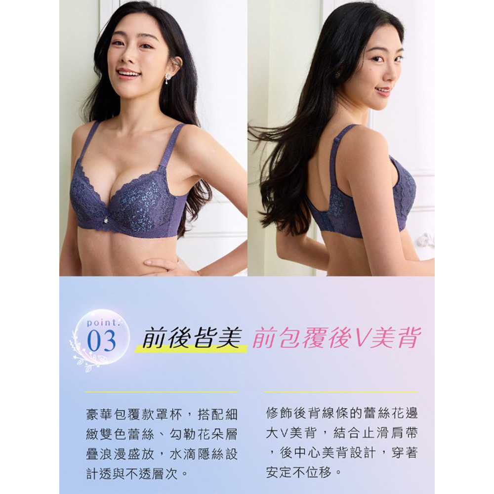 華歌爾-摩奇X-GOOD FIT系列 B-E罩杯內衣(星空藍) ZB4614ND_9