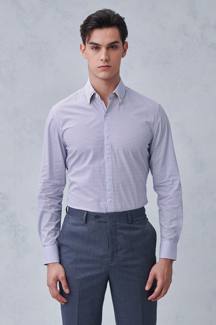 SST&C #Comfortable Cotton  Blue and Purple Small Rocket Print Shirt | 0312212001  (Outlet)_5