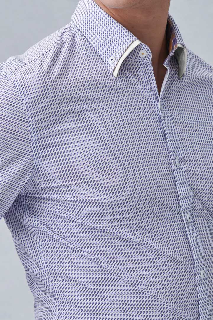 SST&C #Comfortable Cotton  Blue and Purple Small Rocket Print Shirt | 0312212001  (Outlet)_6
