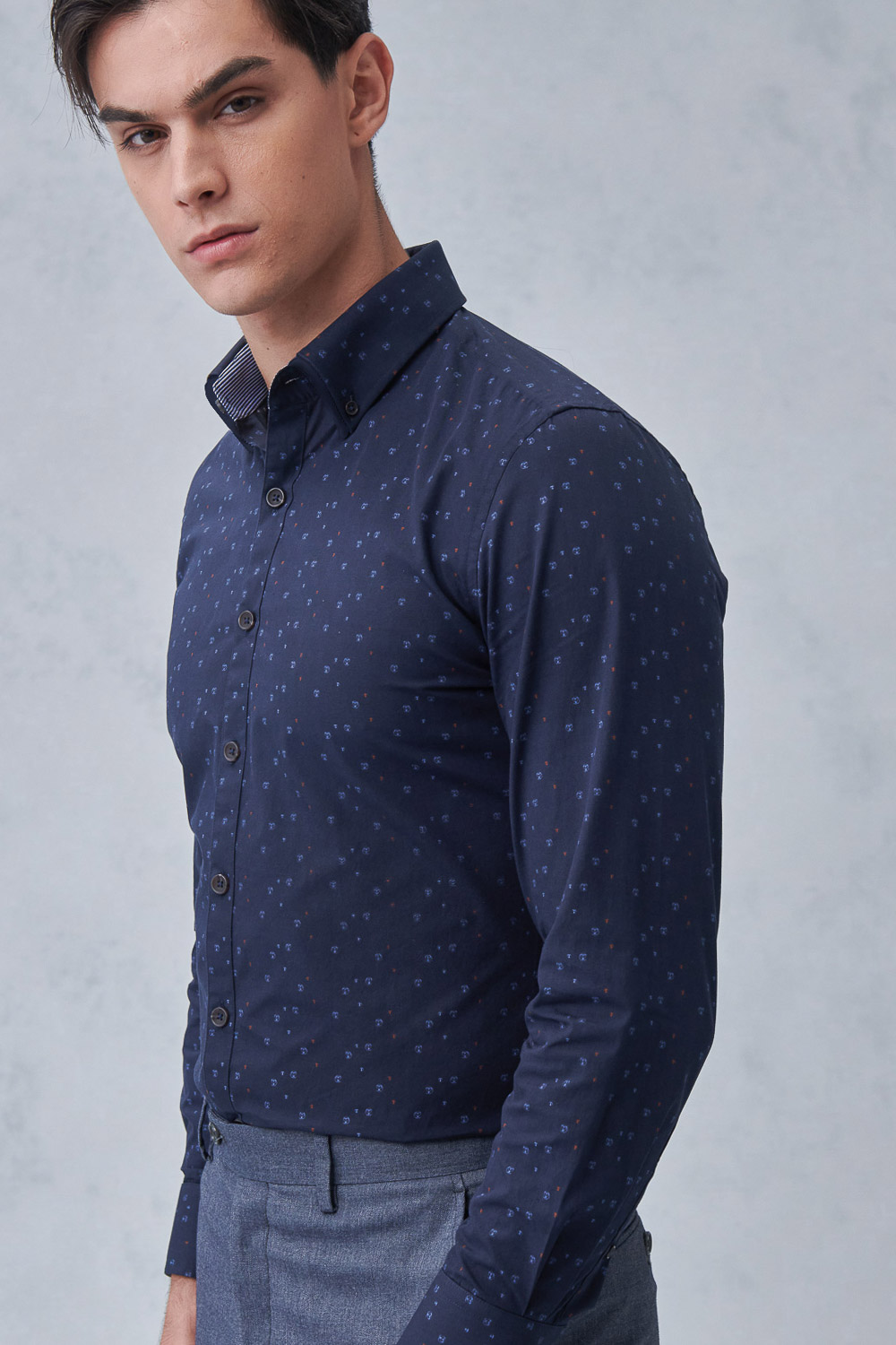 SST&C #Comfortable Cotton  Small Logo Printed Shirt | 0312212003  (Outlet)_0