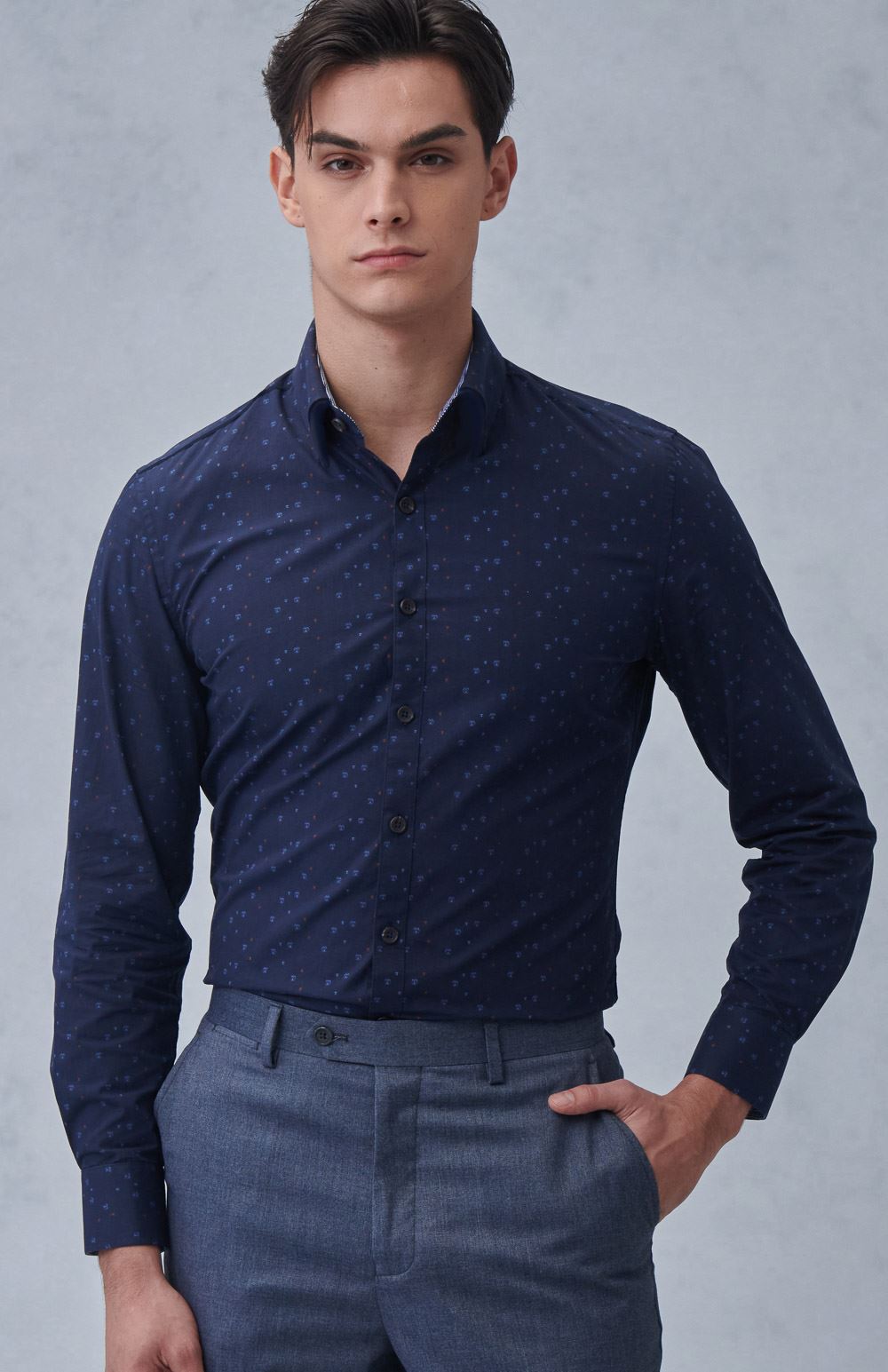 SST&C #Comfortable Cotton  Small Logo Printed Shirt | 0312212003  (Outlet)_3