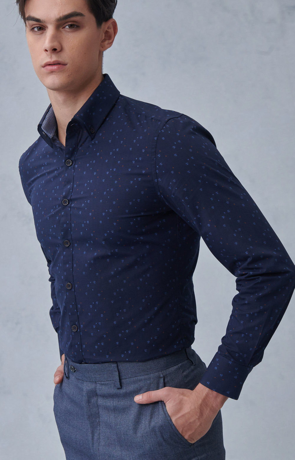 SST&C #Comfortable Cotton  Small Logo Printed Shirt | 0312212003  (Outlet)_4