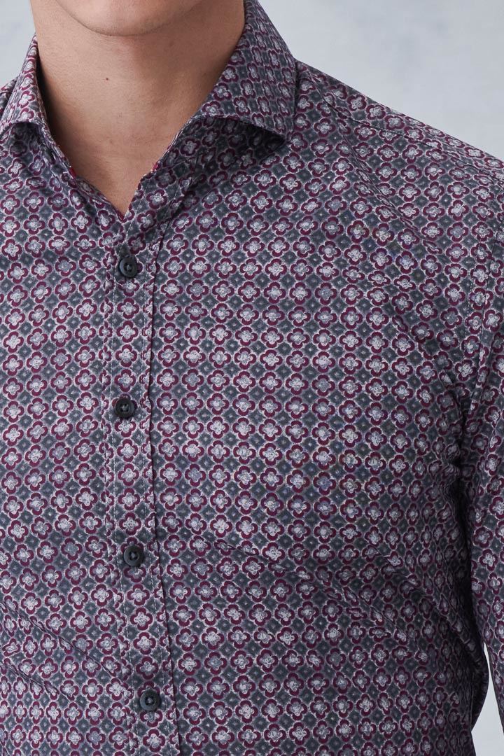 SST&C #Comfortable Cotton  Purple Flower Printed Shirt | 0312212004  (Outlet)_6