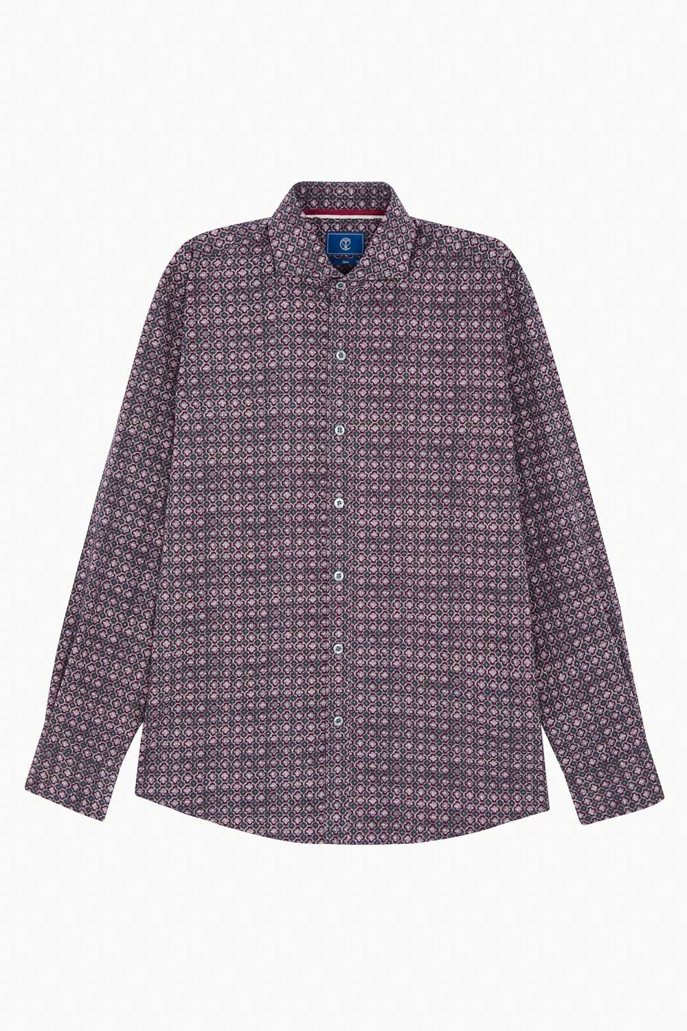 SST&C #Comfortable Cotton  Purple Flower Printed Shirt | 0312212004  (Outlet)_7