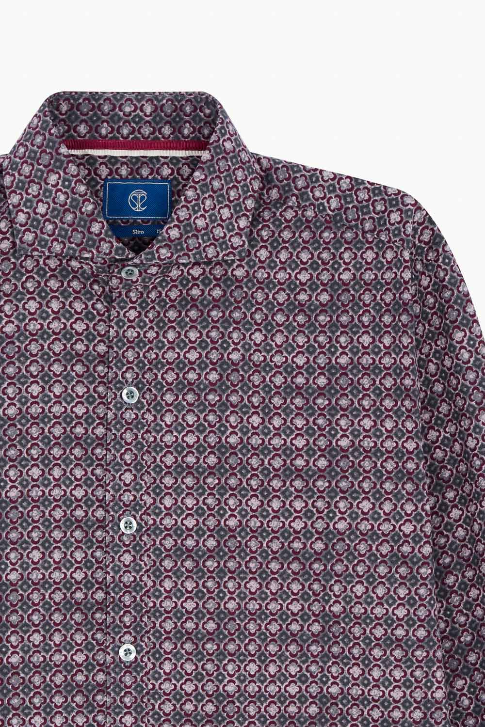 SST&C #Comfortable Cotton  Purple Flower Printed Shirt | 0312212004  (Outlet)_8