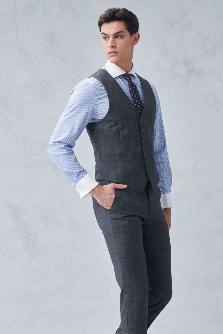 SST&C #Comfortable Cotton  Blue and White Striped Pattern Single Pocket Shirt | 0312212008  (Outlet)_3