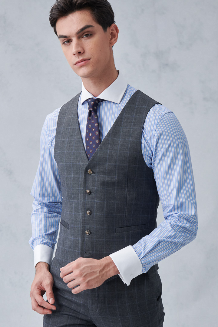 SST&C #Comfortable Cotton  Blue and White Striped Pattern Single Pocket Shirt | 0312212008  (Outlet)_4