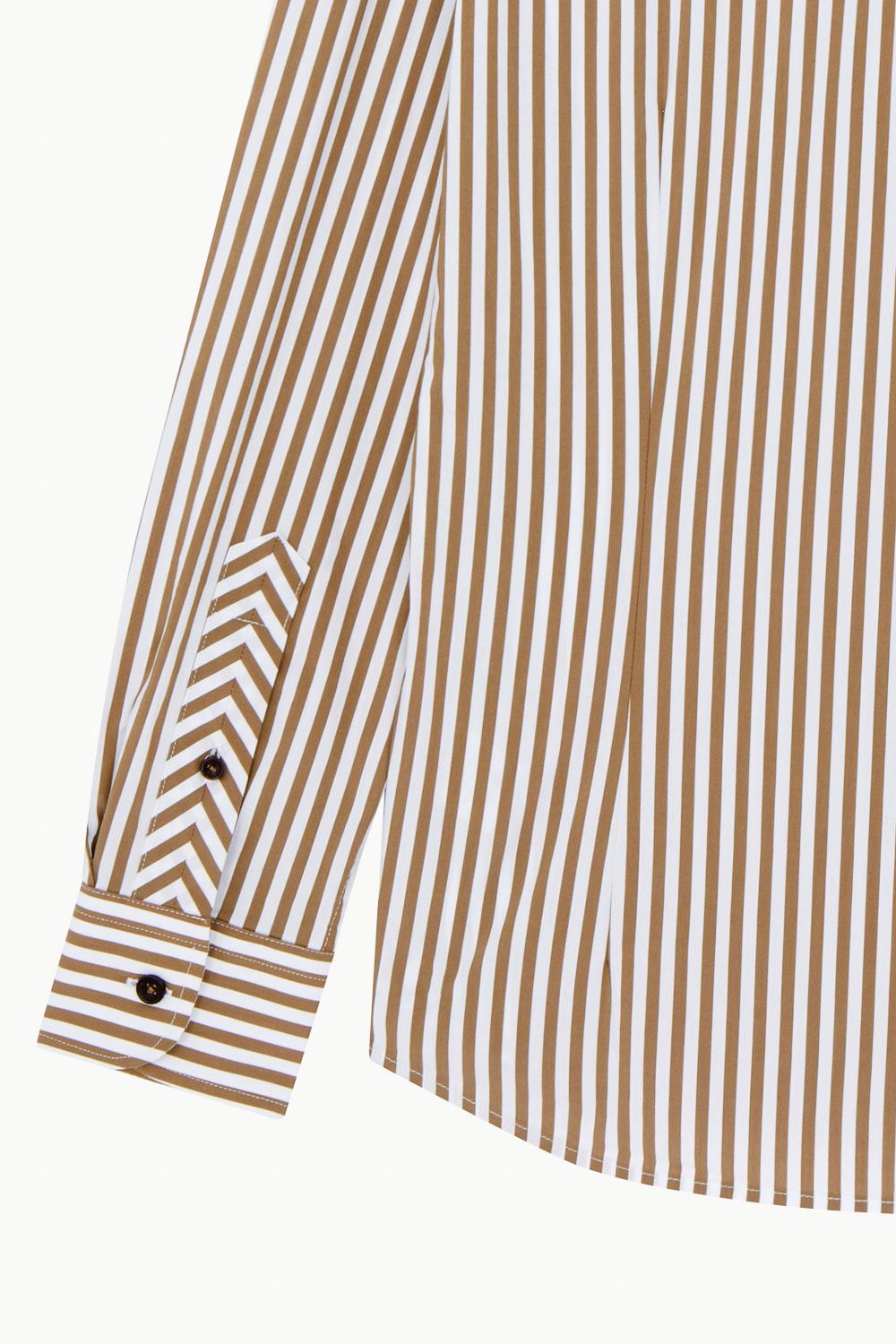 SST&C #Elastic Fit  Khaki Stripe Single Pocket Shirt | 0312212009  (Outlet)_9