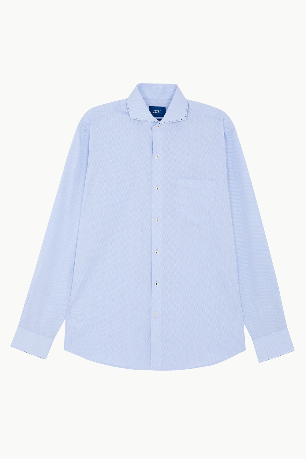 SST&C #EASY CARE 藍色單口袋襯衫 | 0312212015 (outlet)_7