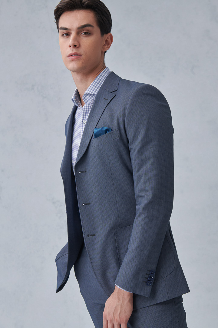 SST&C Gray Houndstooth Slim Fit Suit Jacket | 0112212003  (Outlet)_1