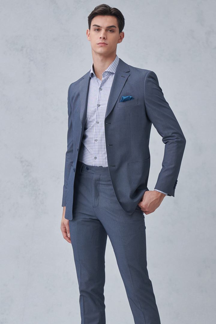 SST&C Gray Houndstooth Slim Fit Suit Jacket | 0112212003  (Outlet)_2
