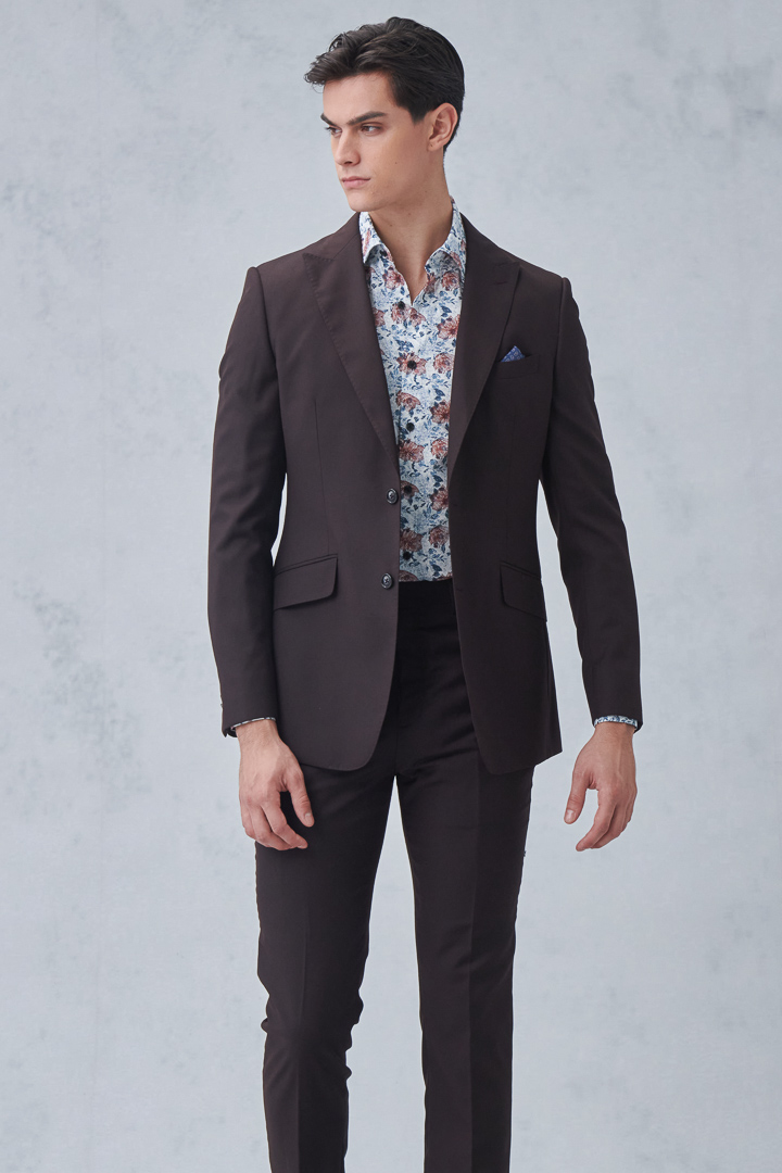 SST&C Brown Slim Fit Suit Jacket | 0112212005  (Outlet)_1