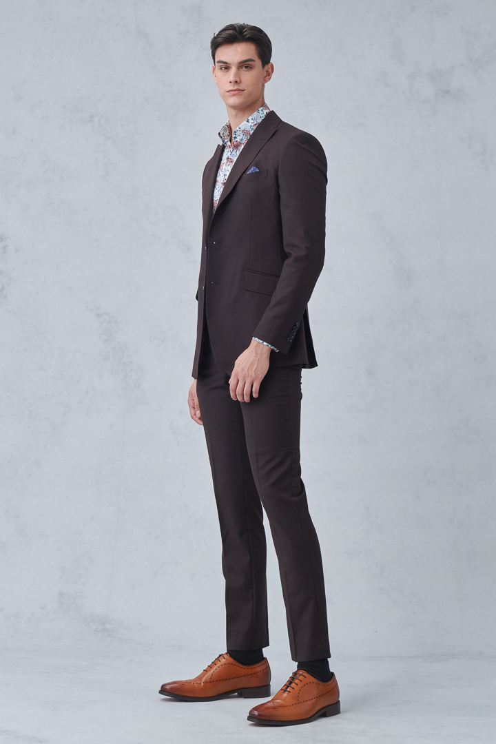SST&C Brown Slim Fit Suit Jacket | 0112212005  (Outlet)_2